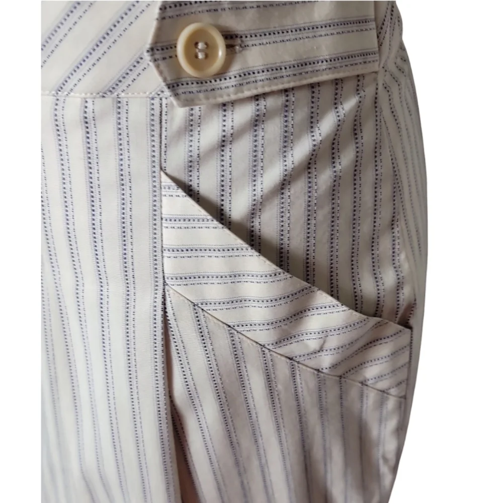 BCBGMAXAZRIA paperbag waist pinstripe pencil skirt high rise women's size 4